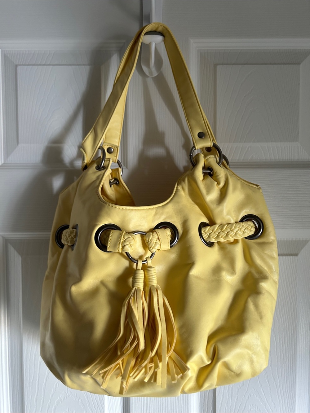 Yellow Tassel Hobo Bag -